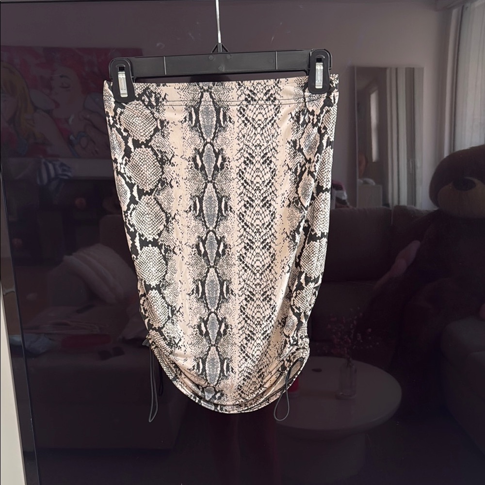 Snake Print Skirt